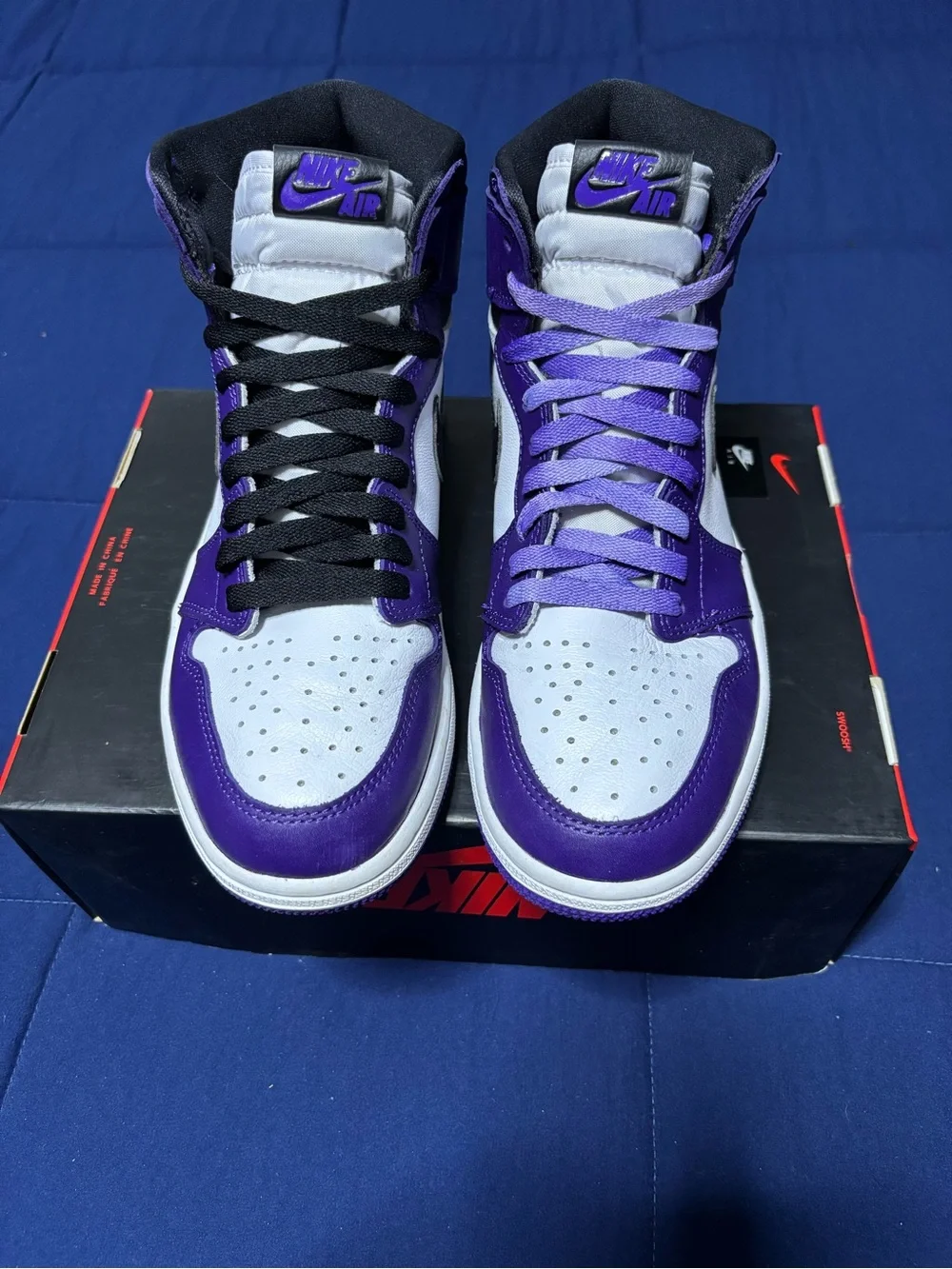 Jordan 1 Retro High OG Court Purple 2.0 2020 Size 8.5